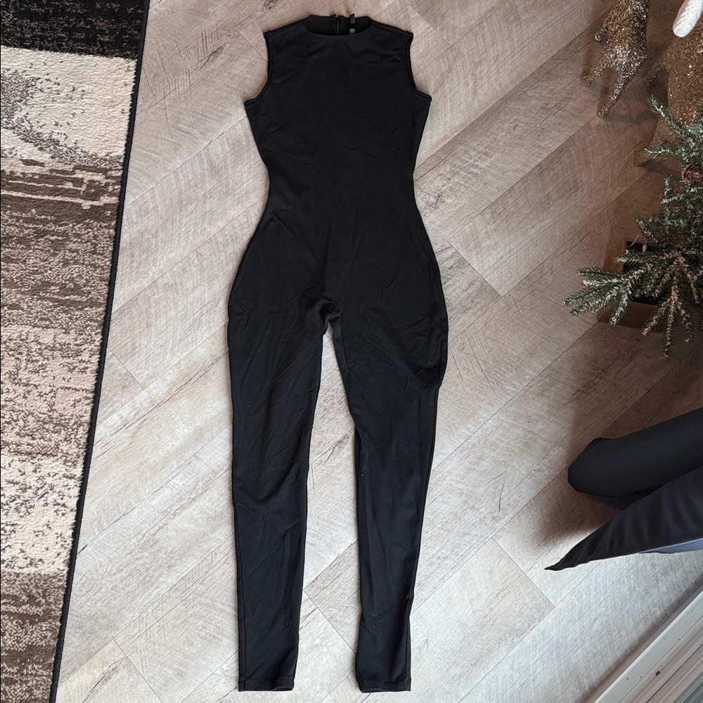 SKIMS Black Sleeveless Jumpsuit